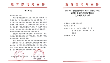 喜報(bào)！武威職業(yè)技術(shù)大學(xué)“推普助力·鄉(xiāng)村振興”暑期社會實(shí)踐團(tuán)隊(duì)獲評全國優(yōu)秀團(tuán)隊(duì)